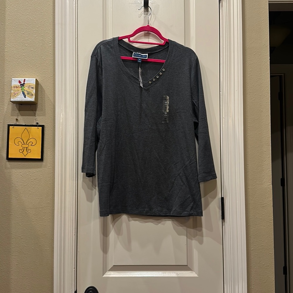 Karen Scott women’s 3/4 sleeve top